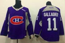 Montreal Canadiens -11 Brendan Gallagher Purple Practice Stitched NHL Jersey