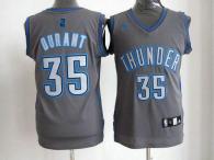 Oklahoma City Thunder -35 Kevin Durant Grey Graystone Fashion Stitched NBA Jersey