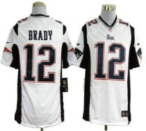 Nike Patriots -12 Tom Brady White Stitched NFL Game Jersey