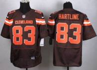 Nike Cleveland Browns -83 Brian Hartline Brown Team Color Stitched NFL New Elite jersey