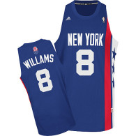 Brooklyn Nets -8 Deron Williams Blue ABA Hardwood Classic Stitched NBA Jersey