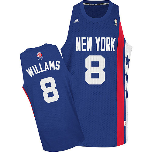Brooklyn Nets -8 Deron Williams Blue ABA Hardwood Classic Stitched NBA Jersey