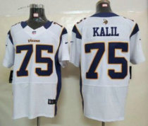 Nike Vikings -75 Matt Kalil White Stitched NFL Elite Jersey