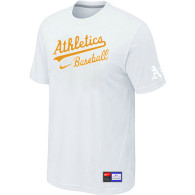 Oakland Athletics White Nike Short Sleeve Practice T-Shirt