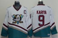 Anaheim Ducks -9 Paul Kariya White CCM Throwback Stitched NHL Jersey