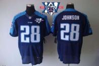 Nike Tennessee Titans #28 Chris Johnson Navy Blue Alternate With 15th Season Patch Men's Stitched NF