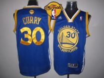 Golden State Warriors -30 Stephen Curry Blue Swingman The Finals Patch Stitched NBA Jersey