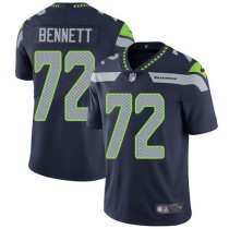 Nike Seahawks -72 Michael Bennett Steel Blue Team Color Stitched NFL Vapor Untouchable Limited Jerse