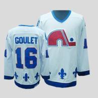 Nordiques -16 Michel Goulet Stitched CCM Throwback white NHL Jersey