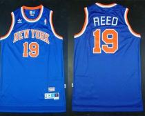 New York Knicks -19 Willis Reed Blue Throwback Stitched NBA Jersey