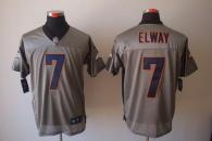 Nike Denver Broncos #7 John Elway Grey Shadow Men's Stitched NFL Elite Jersey