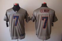 Nike Denver Broncos #7 John Elway Grey Shadow Men's Stitched NFL Elite Jersey