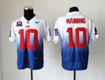 Nike New York Giants #10 Eli Manning Royal Blue White With 1925-2014 Season Patch Men's Stitched NFL