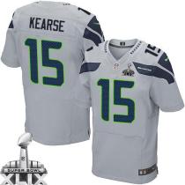 Nike Seattle Seahawks #15 Jermaine Kearse Grey Alternate Super Bowl XLIX Men‘s Stitched NFL Elite Je