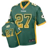 Nike Green Bay Packers #27 Eddie Lacy Green Team Color Men's Stitched NFL Elite Drift Fashion Jersey