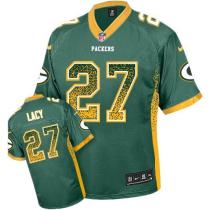 Nike Green Bay Packers #27 Eddie Lacy Green Team Color Men's Stitched NFL Elite Drift Fashion Jersey