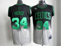 Boston Celtics -34 Paul Pierce Black Grey Fadeaway Fashion Stitched NBA Jersey
