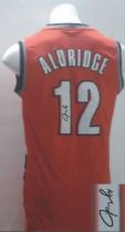 Revolution 30 Autographed Portland Trail Blazers -12 Lamarcus Aldridge Red Stitched NBA Jersey