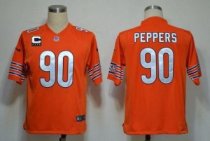 Nike Bears -90 Julius Peppers Orange Alternate With C Patch Stitched NFL Game Jersey