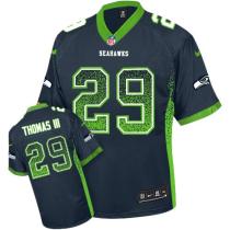 Nike Seattle Seahawks #29 Earl Thomas III Steel Blue Team Color Men‘s Stitched NFL Elite Drift Fashi