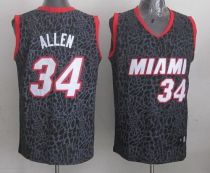 Miami Heat -34 Ray Allen Black Crazy Light Stitched NBA Jersey