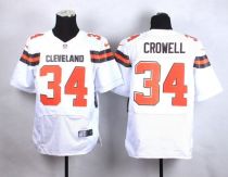 Nike Cleveland Browns -34 Isaiah Crowell White Men's Stitched NFL New Elite Jersey
