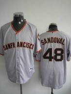 San Francisco Giants #48 Pablo Sandoval Stitched Grey MLB Jersey