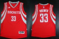 Revolution 30 Houston Rockets -33 Corey Brewer Red Road Stitched NBA Jersey