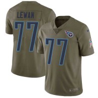 Nike Titans -77 Taylor Lewan Olive Stitched NFL Limited 2017 Salute to Service Jersey