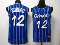 Orlando Magic -12 Dwight Howard Blue Throwback Stitched NBA Jersey