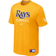 Tampa Bay Rays Yellow Nike Short Sleeve Practice T-Shirt