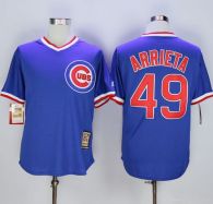 Chicago Cubs -49 Jake Arrieta Blue Cooperstown Stitched MLB Jersey