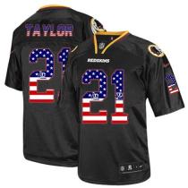 Nike Washington Redskins -21 Sean Taylor Black Men's Stitched NFL Elite USA Flag Fashion Jersey