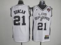 San Antonio Spurs -21 Tim Duncan White Latin Nights Stitched NBA Jersey