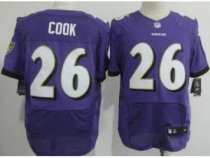 2012 NEW NFL Baltimore Ravens 26 Emanuel Cook Purple Jerseys (Elite)