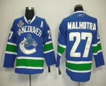 Vancouver Canucks 2011 Stanley Cup Finals -27 Malhotra Blue Stitched NHL Jersey