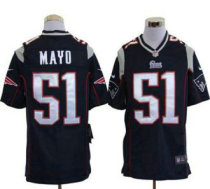 Nike Patriots -51 Jerod Mayo Navy Blue Team Color Stitched NFL Game Jersey