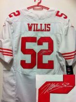 Nike San Francisco 49ers #52 Patrick Willis White Men‘s Stitched NFL Elite Autographed Jersey