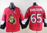 Ottawa Senators -65 Erik Karlsson Red Home Stitched NHL Jersey
