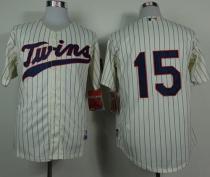 Minnesota Twins -15 Glen Perkins Cream Cool Base Stitched MLB Jersey