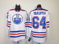Edmonton Oilers -64 Nail Yakupov White Stitched NHL Jersey