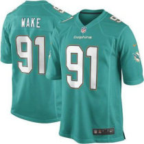 Nike Dolphins -91 Cameron Wake Aqua Green Team Color Stitched NFL Game Jersey