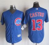 Chicago Cubs -13 Starlin Castro Blue New Cool Base Stitched MLB Jersey