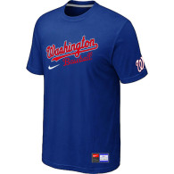 MLB Washington Nationals Blue Nike Short Sleeve Practice T-Shirt