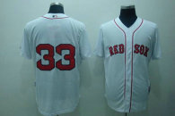 Boston Red Sox #33 Jason Varitek Stitched White MLB Jersey