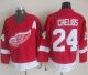 Detroit Red Wings -24 Chris Chelios Red CCM Throwback Stitched NHL Jersey