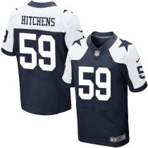 Nike Dallas Cowboys #59 Anthony Hitchens Navy Blue Thanksgiving Throwback Men's Stitched NFL Elite J