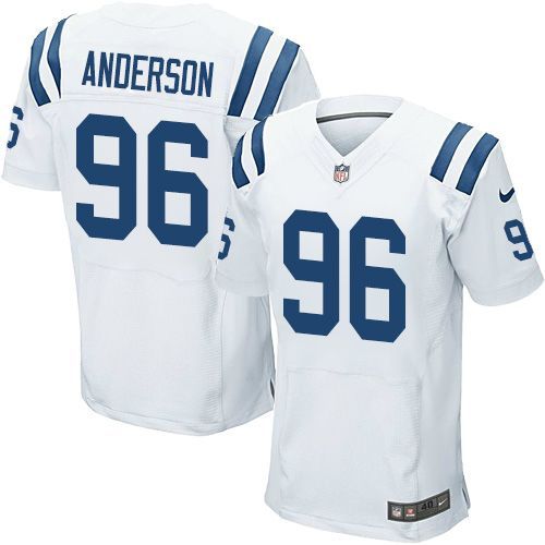 Nike Indianapolis Colts #96 Henry Anderson White Men’s Stitched NFL Elite Jersey