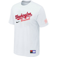 MLB Washington Nationals White Nike Short Sleeve Practice T-Shirt