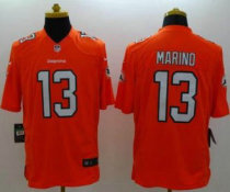 Nike Miami Dolphins -13 Dan Marino Orange Alternate NFL Limited Jersey